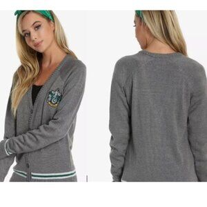 Harry Potter Womens Slytherin Crest Vest Gray Size Small